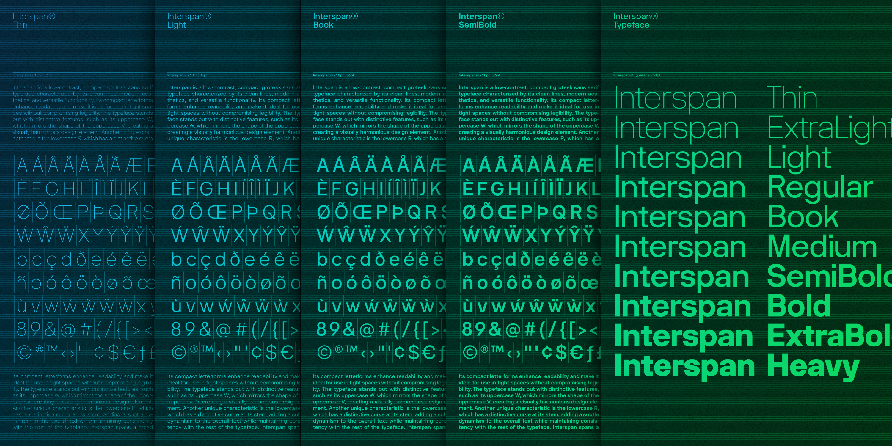 Introducing Interspan Typeface