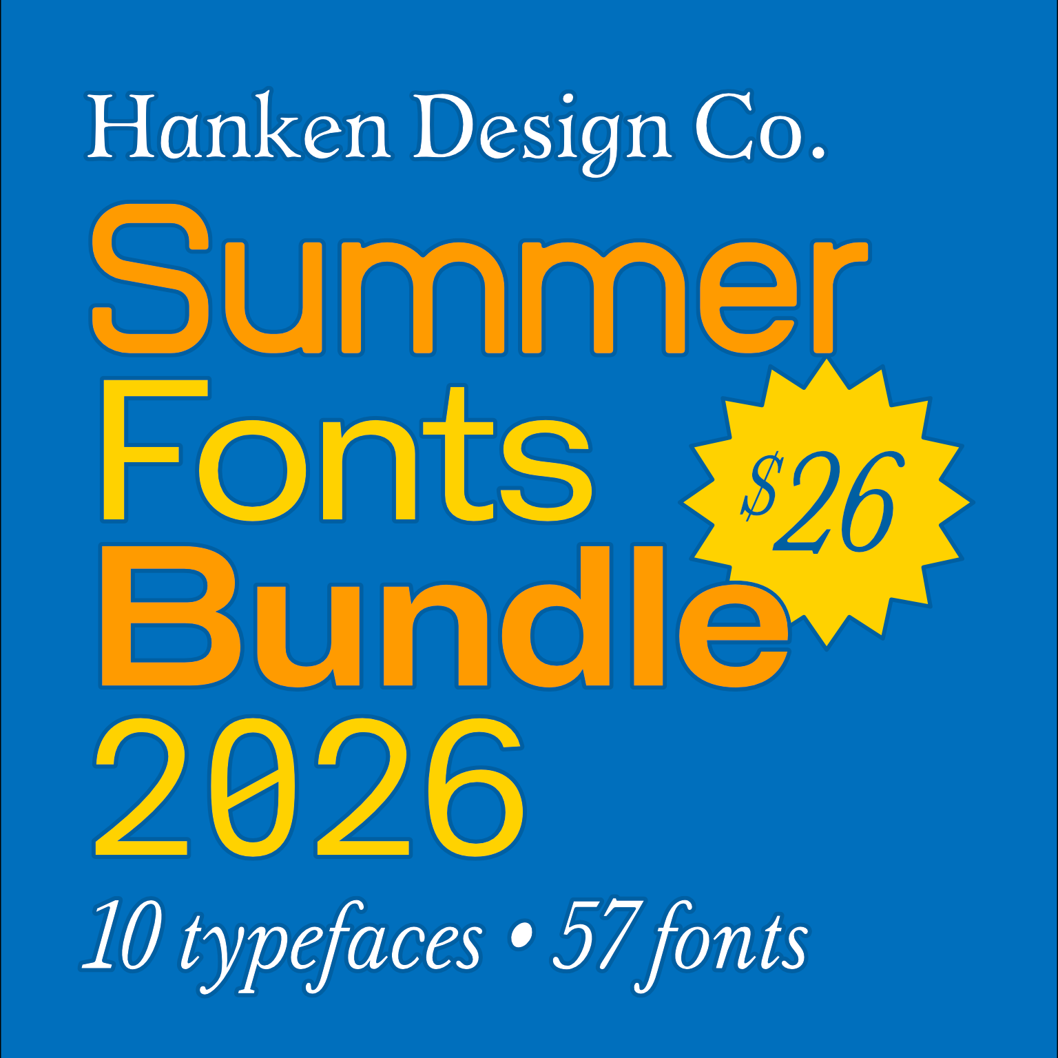 HDC Summer 2026 Font Bundle